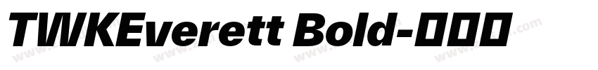 TWKEverett Bold字体转换